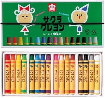 Amazon.co.jp: サクラクレパス クレヨン 太巻 16色 (ゴム紐付) LY16R 3